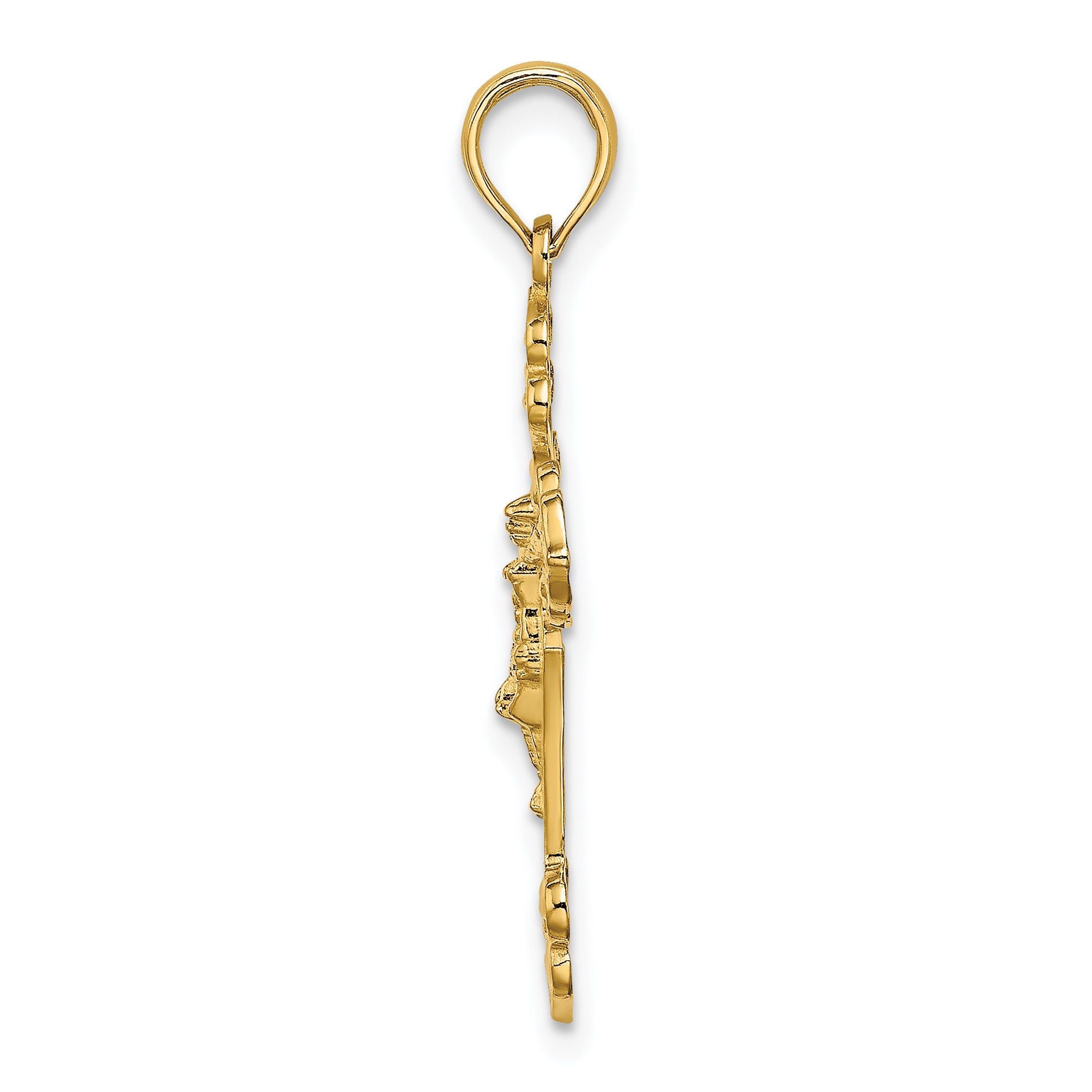 14K Crucifix W/ Fancy Tips Charm Secondary image
