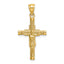 14K Beaded Accent Crucifix Charm