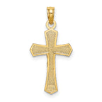 14K Crucifix W/ Beveled Edges Charm