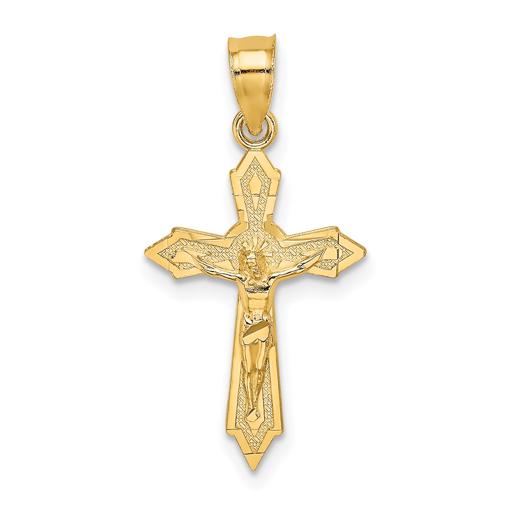 14K W/ Arrow Pointed Ends Crucifix Charm Main image