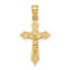 14K W/ Arrow Pointed Ends Crucifix Charm