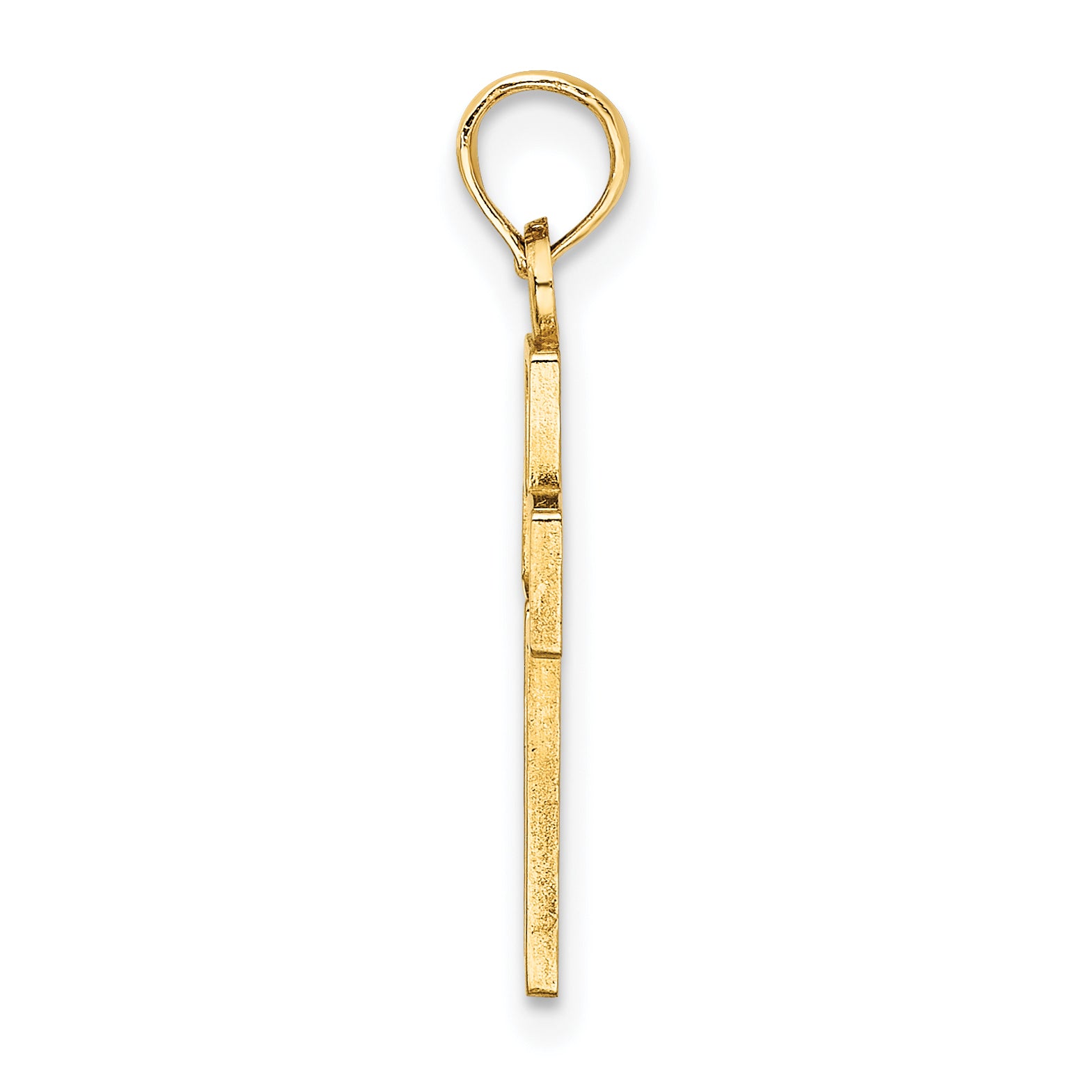 14K Flower In Cross Charm
