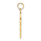 14K Flower In Cross Charm