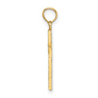 14K D/C Edge and Filigree Center Cross Charm