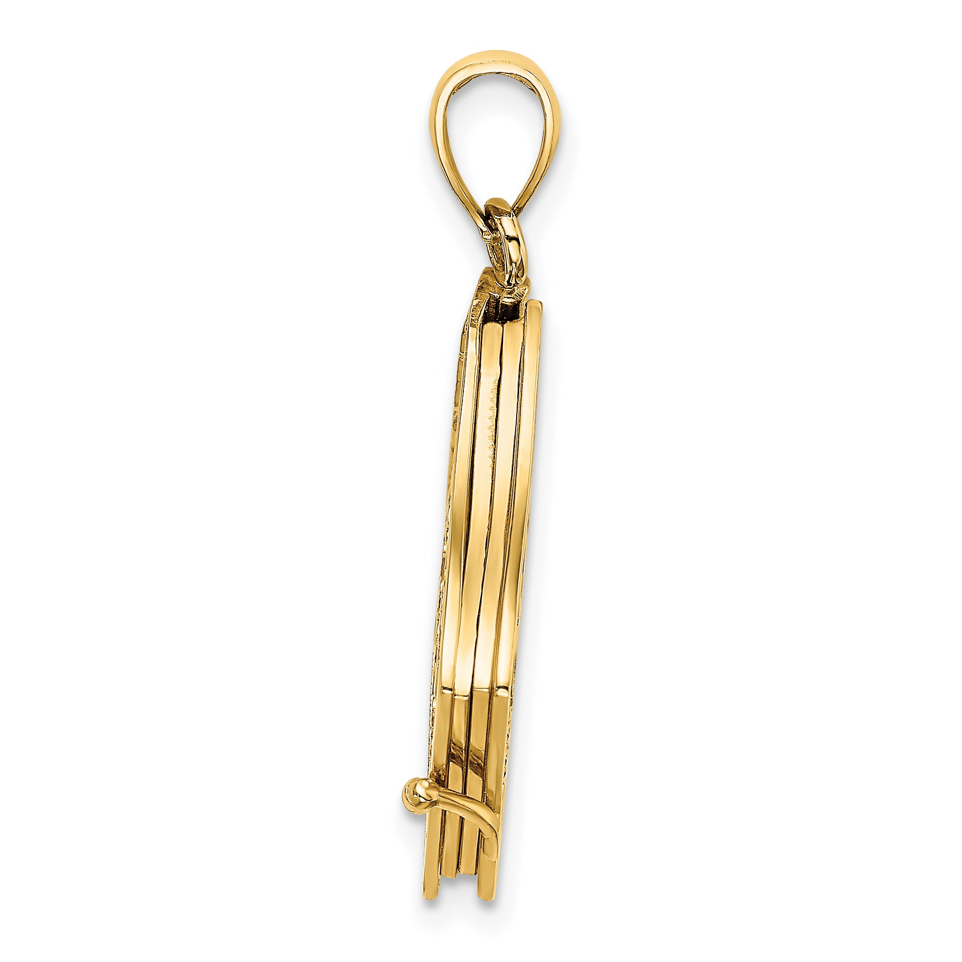 14K 3-D Moveable Pages The Lord Is My Shepherd Psalm 23 Charm Secondary image