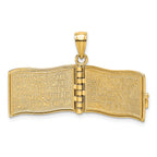 14K 3-D Moveable Pages The Lord Is My Shepherd Psalm 23 Charm