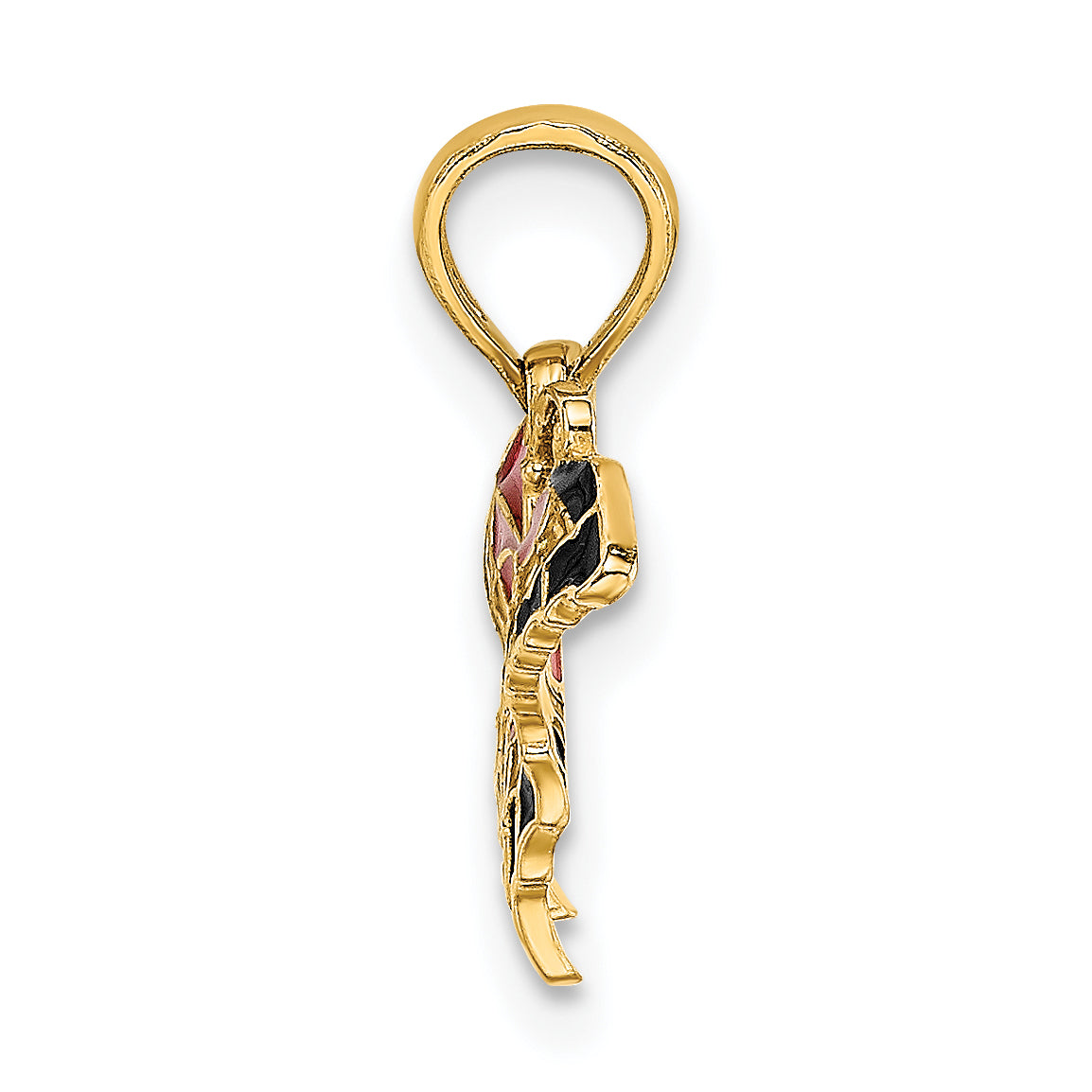 14K Small Enameled Pink Butterfly Secondary image