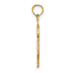 14K Polished OBX (Outer Banks) Vertical Charm