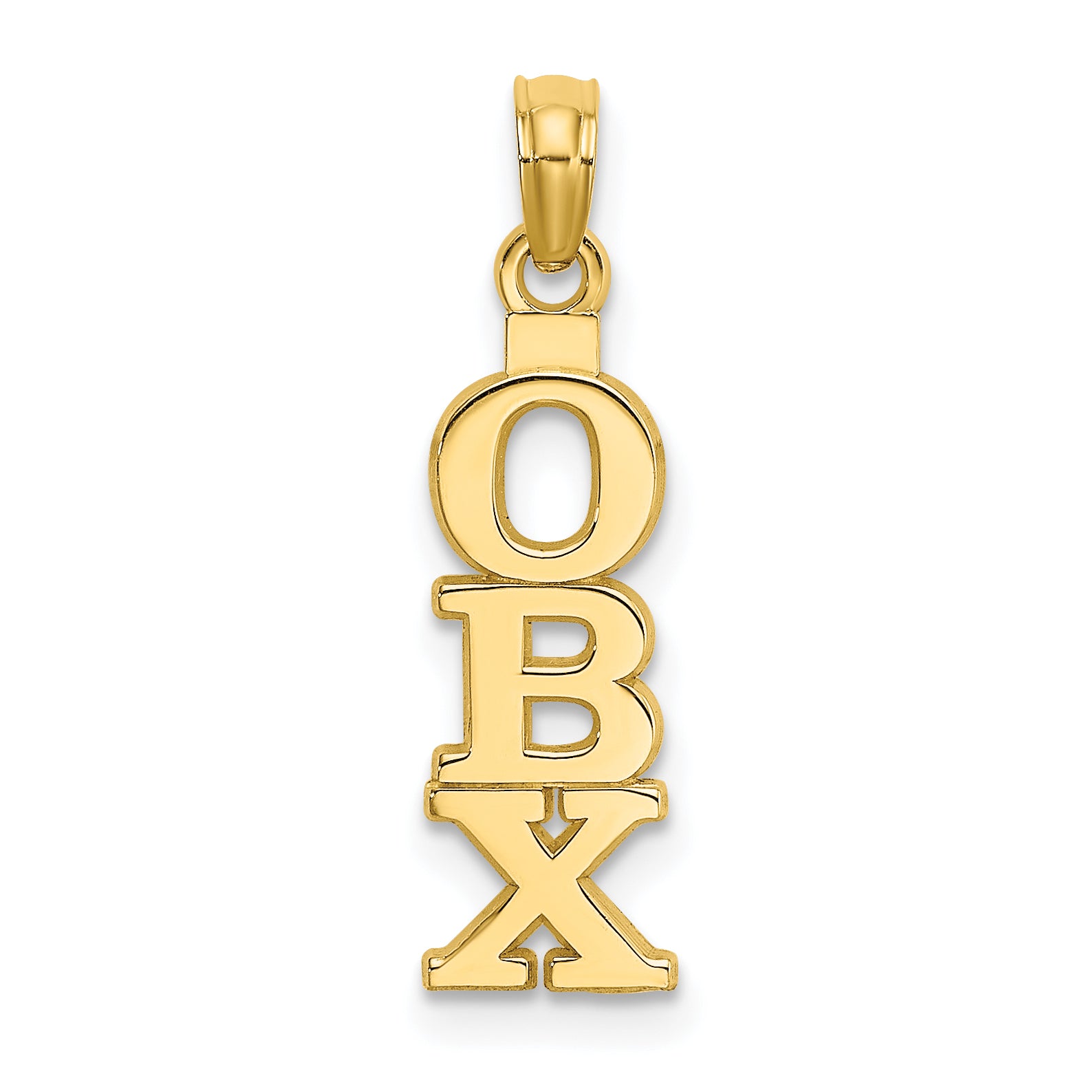14K Polished OBX (Outer Banks) Vertical Charm Main image
