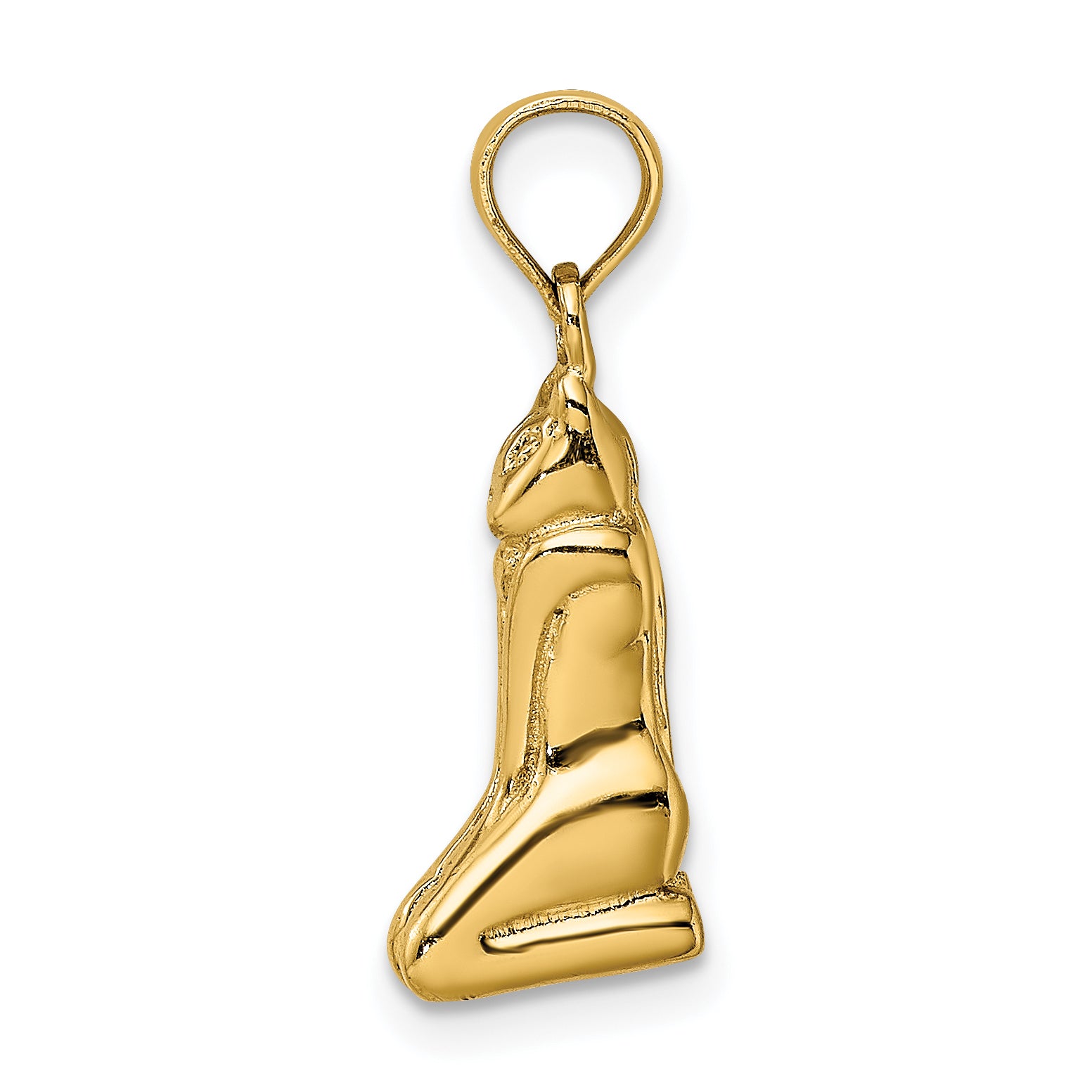 14K 3D Polished MARCO ISLAND Cat Charm Secondary image