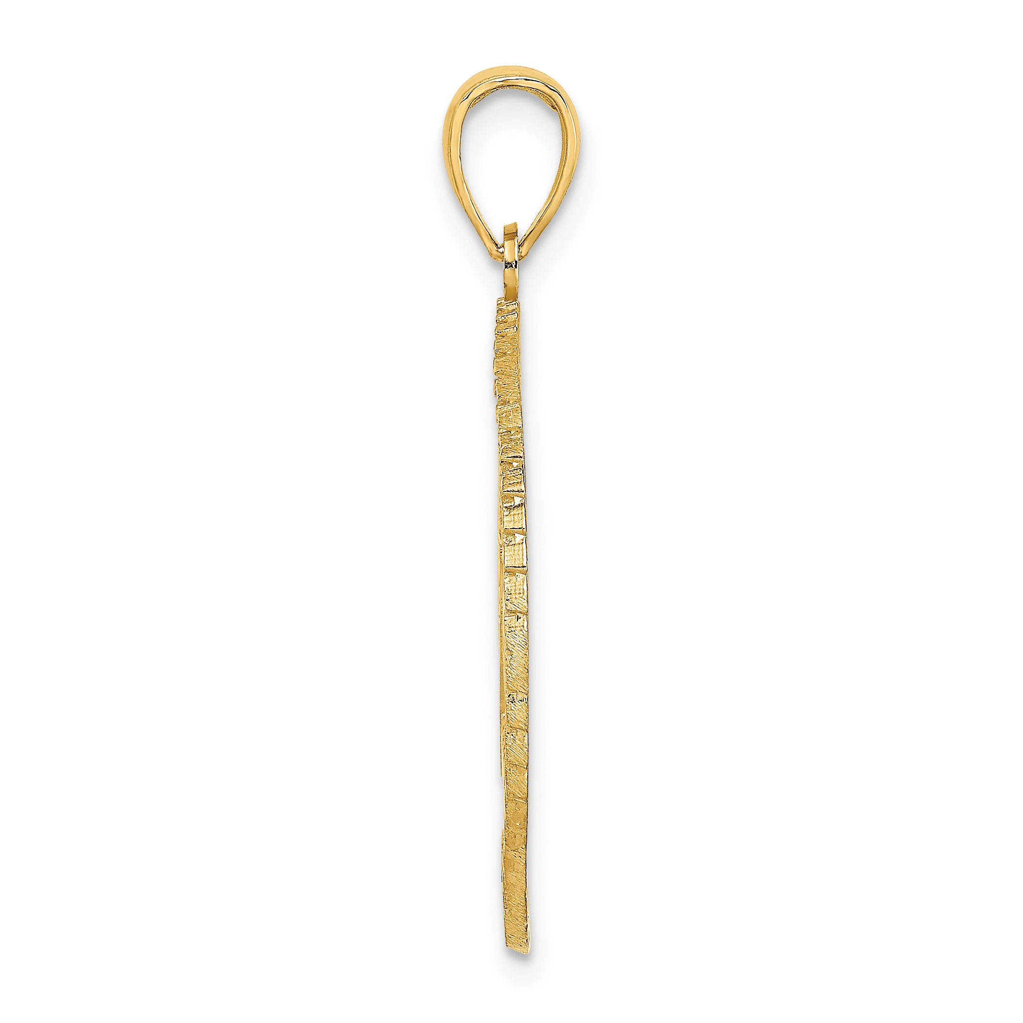 14K BAHAMAS Crest In Textured Frame Charm