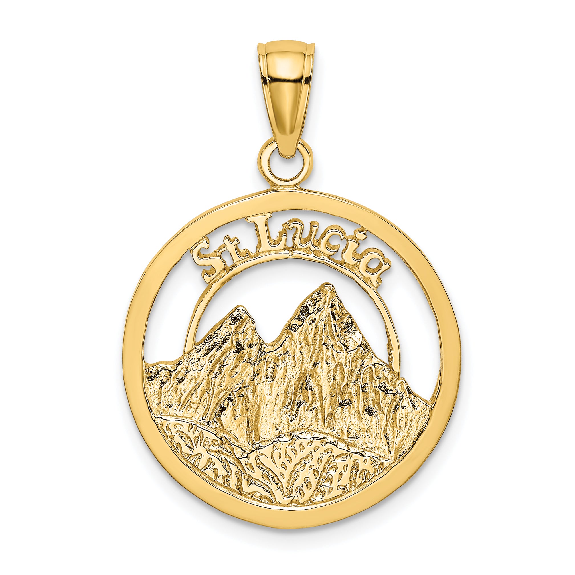 14K ST. LUCIA Twin Pitons Charm Main image