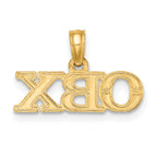 14K Polished OBX Charm