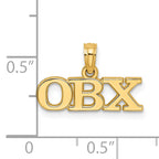 14K Polished OBX Charm