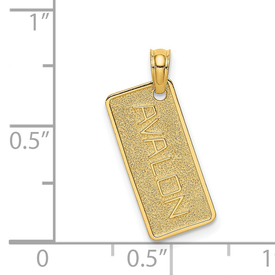14K Textured AVALON License Plate