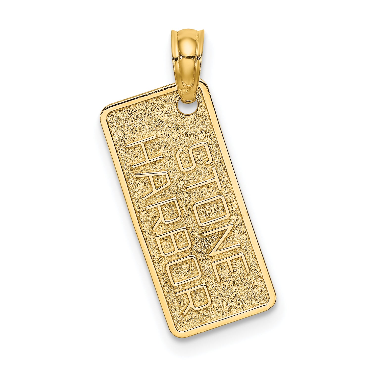 14K Textured STONE HARBOR License Plate Main image