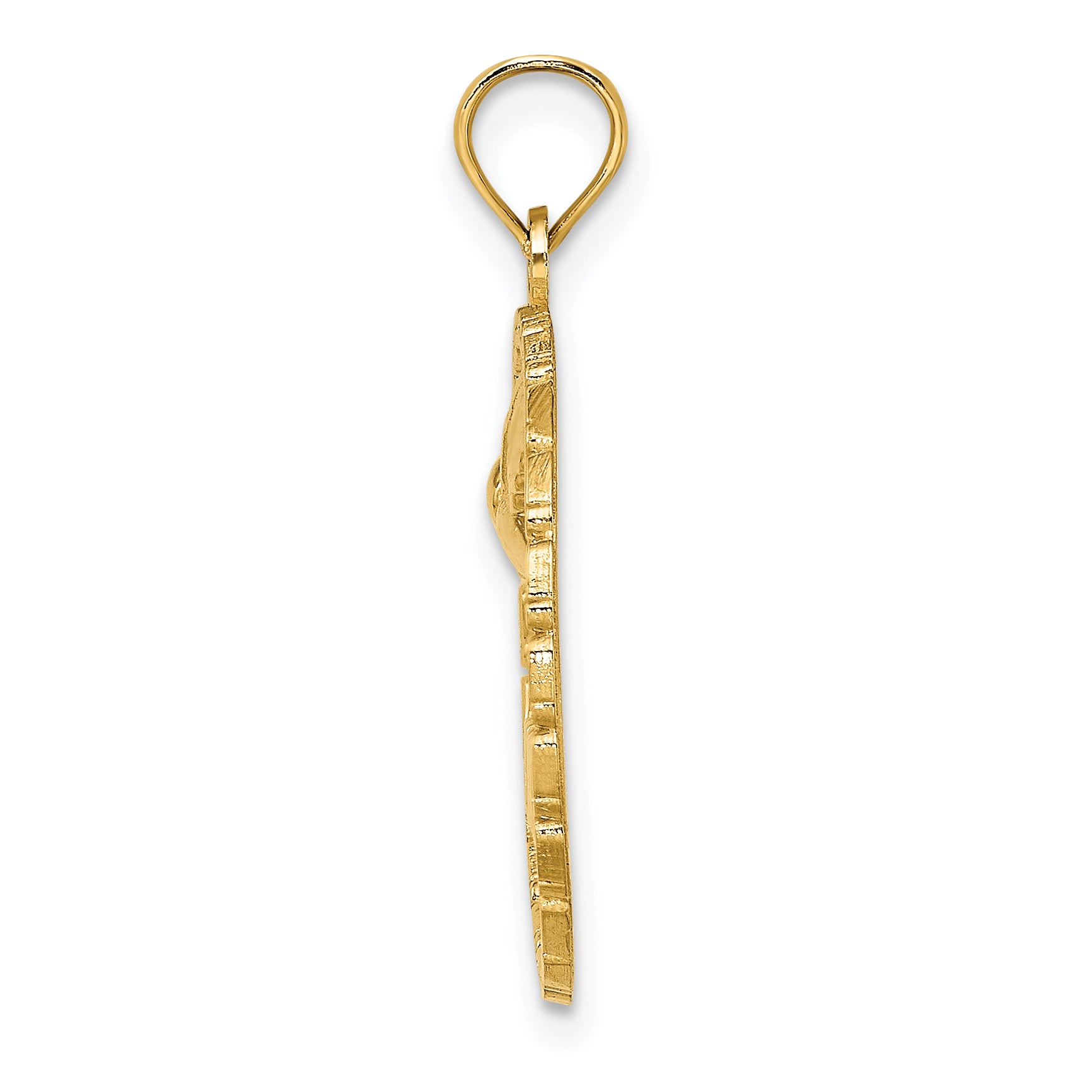 14K JAMAICA w/ Bird in Circle Charm Secondary image