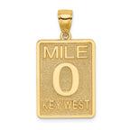 14K Mile Marker 0 / KEY WEST Charm