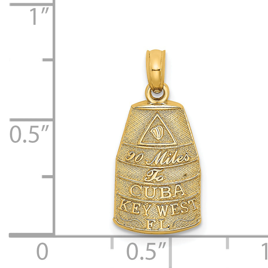 14K Small Southern Most Point USA / KEY WEST FL Charm
