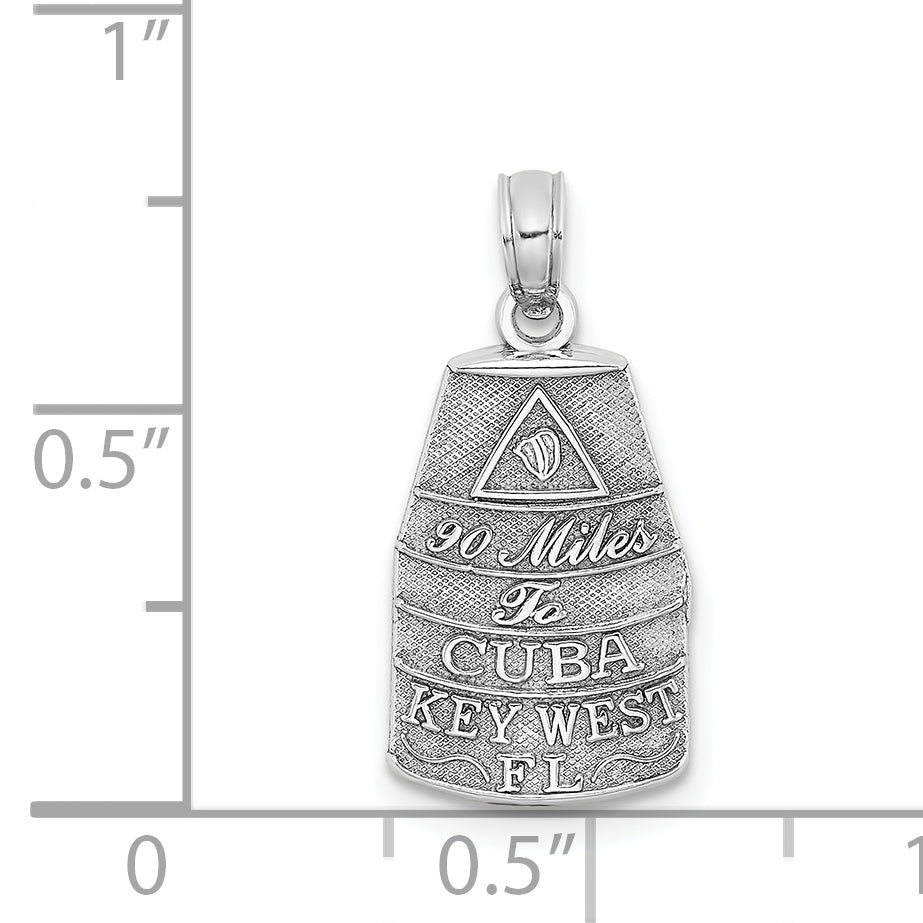 14K White Gold Southern Most Point USA / KEY WEST FL Charm
