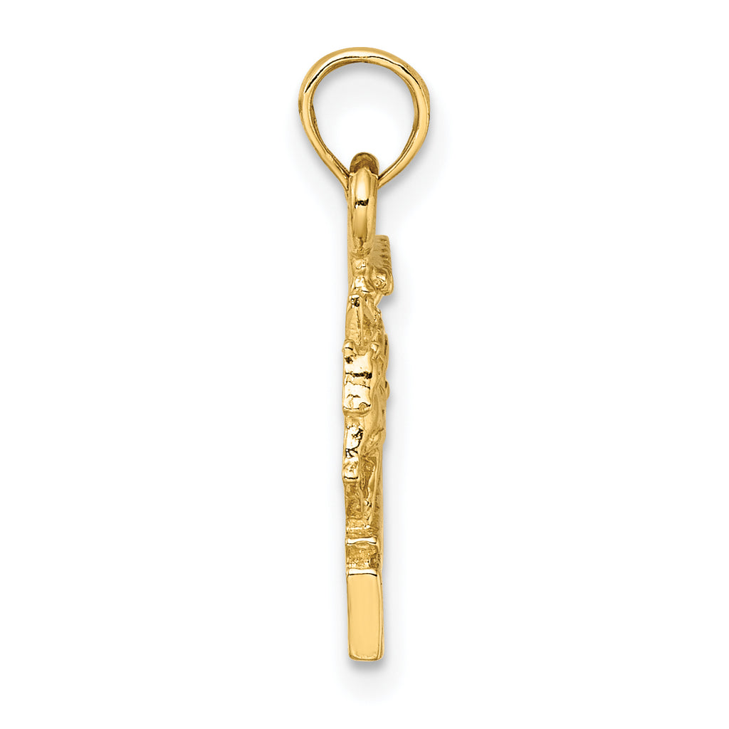 14K CHARLESTON Horse and Cart Charm