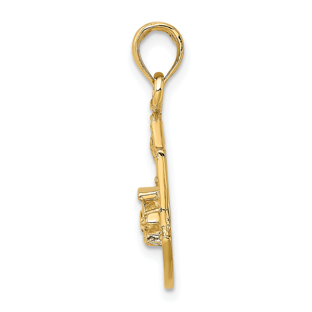 14K CHARLESTON SCENE w/ Horse, Cart, and House Charm