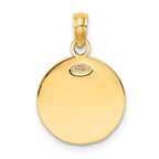 14K 2-D Engraveable Soccer Ball Charm