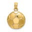 14K 2-D Engraveable Soccer Ball Charm