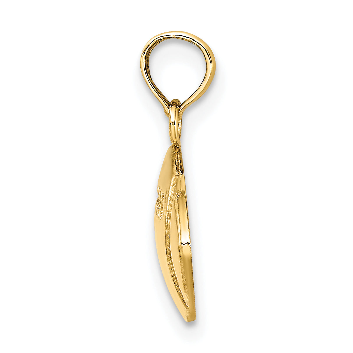 14K 2-D Engraveable Football Charm
