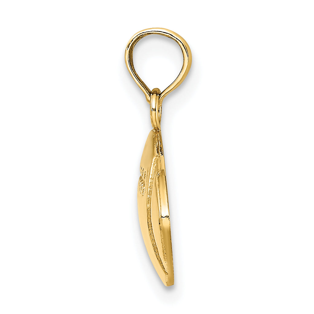 14K 2-D Engraveable Football Charm