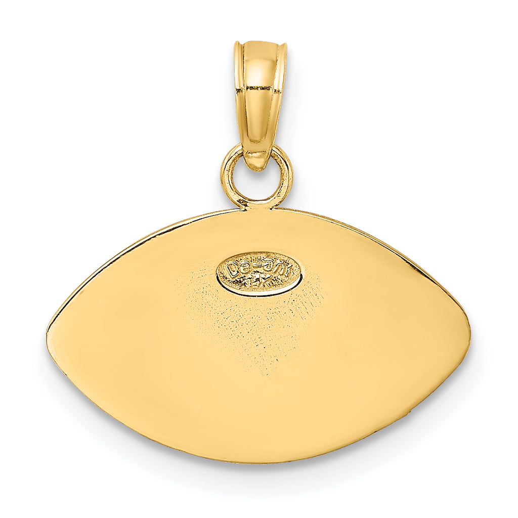 14K 2-D Engraveable Football Charm