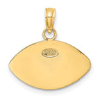 14K 2-D Engraveable Football Charm