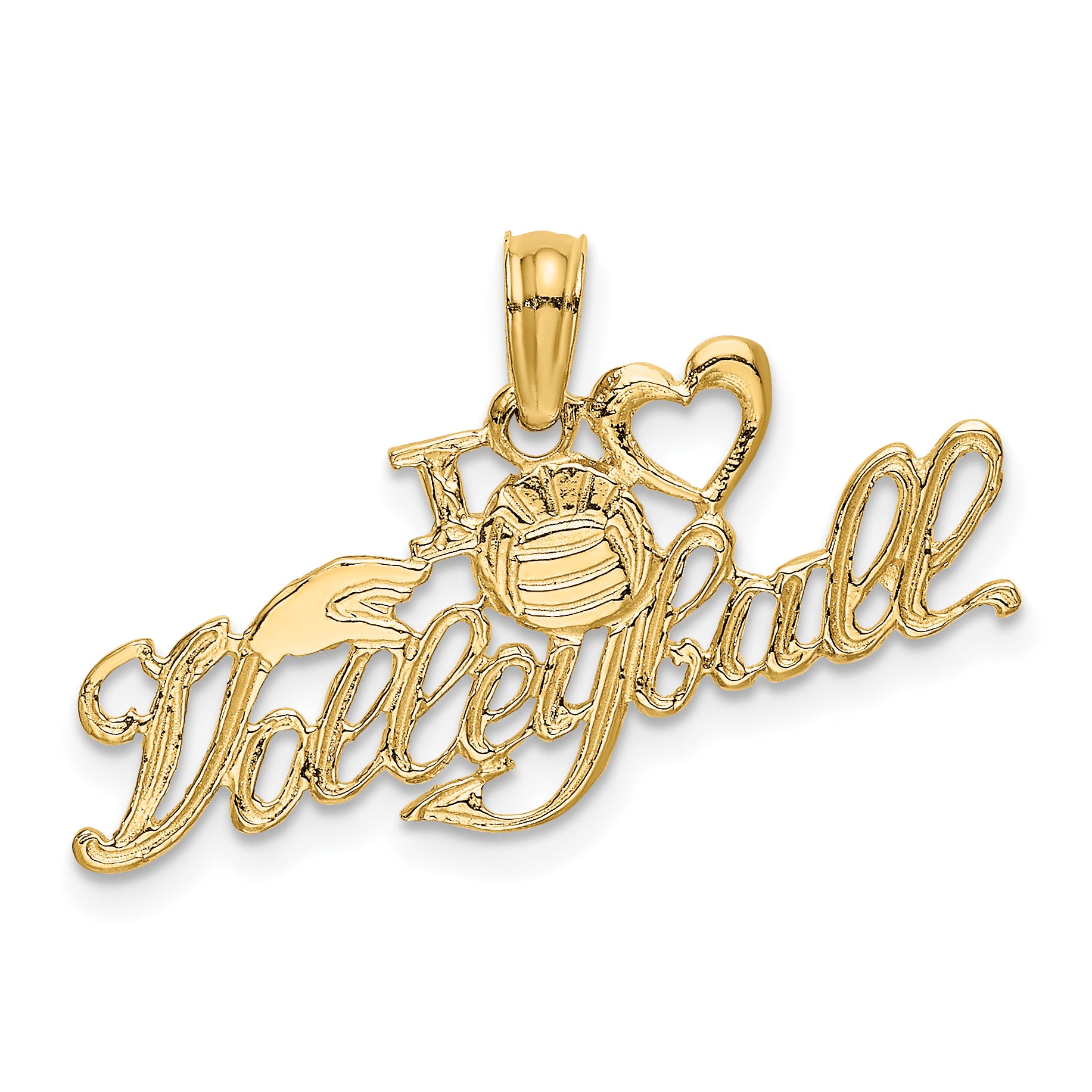 14K I HEART  VOLLEYBALL Charm Main image
