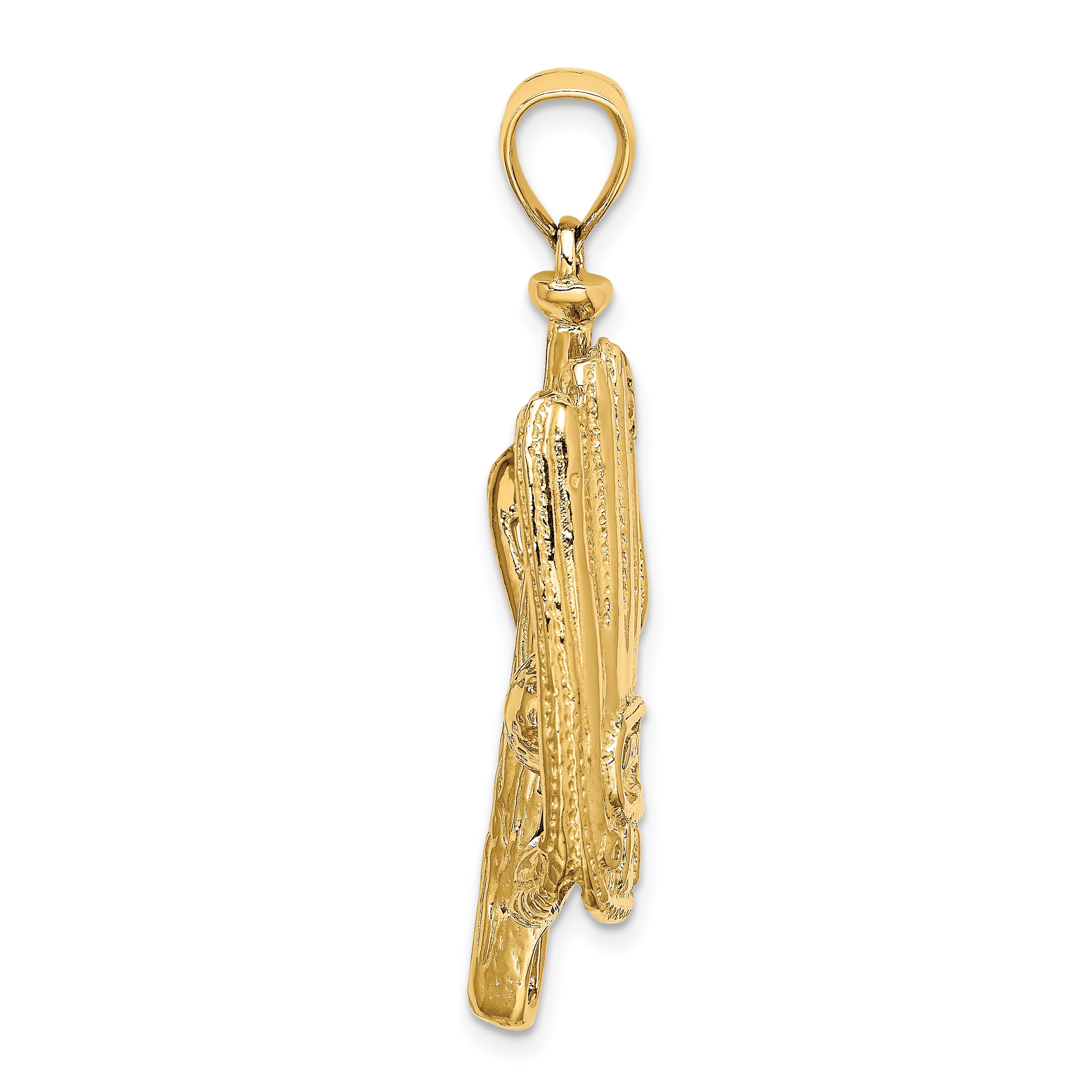 14K 3-D Baseball Glove ,Bat and Ball Charm Secondary image
