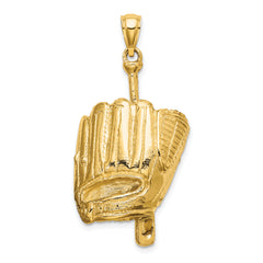 14K 3-D Baseball Glove, Bat, Ball Charm