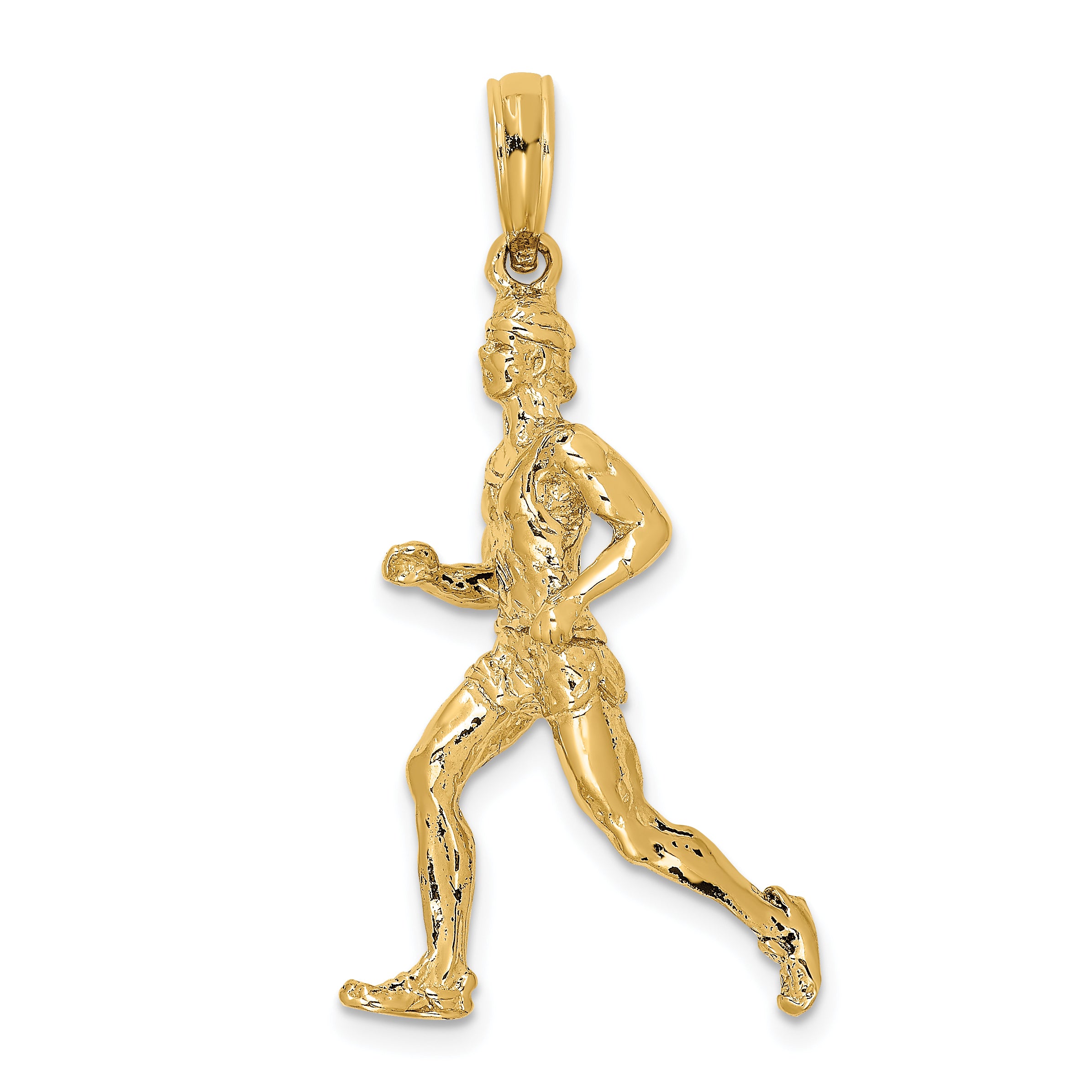 14K 3-D Polished Runner Charm Main image
