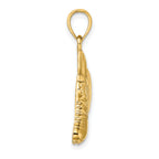 14K 2-D Polished Soccer Ball and Shoe Charm