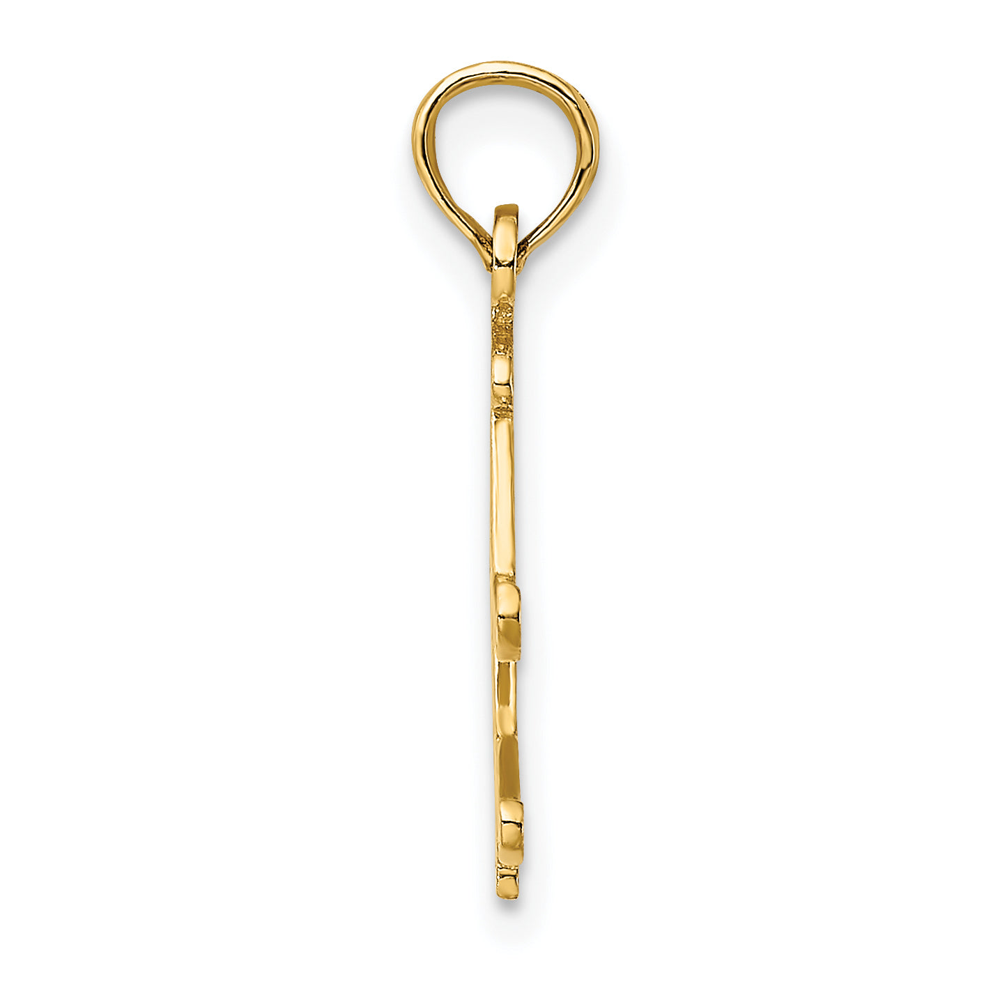 14K Polished Snow Skis, Boot & Pole Charm Secondary image