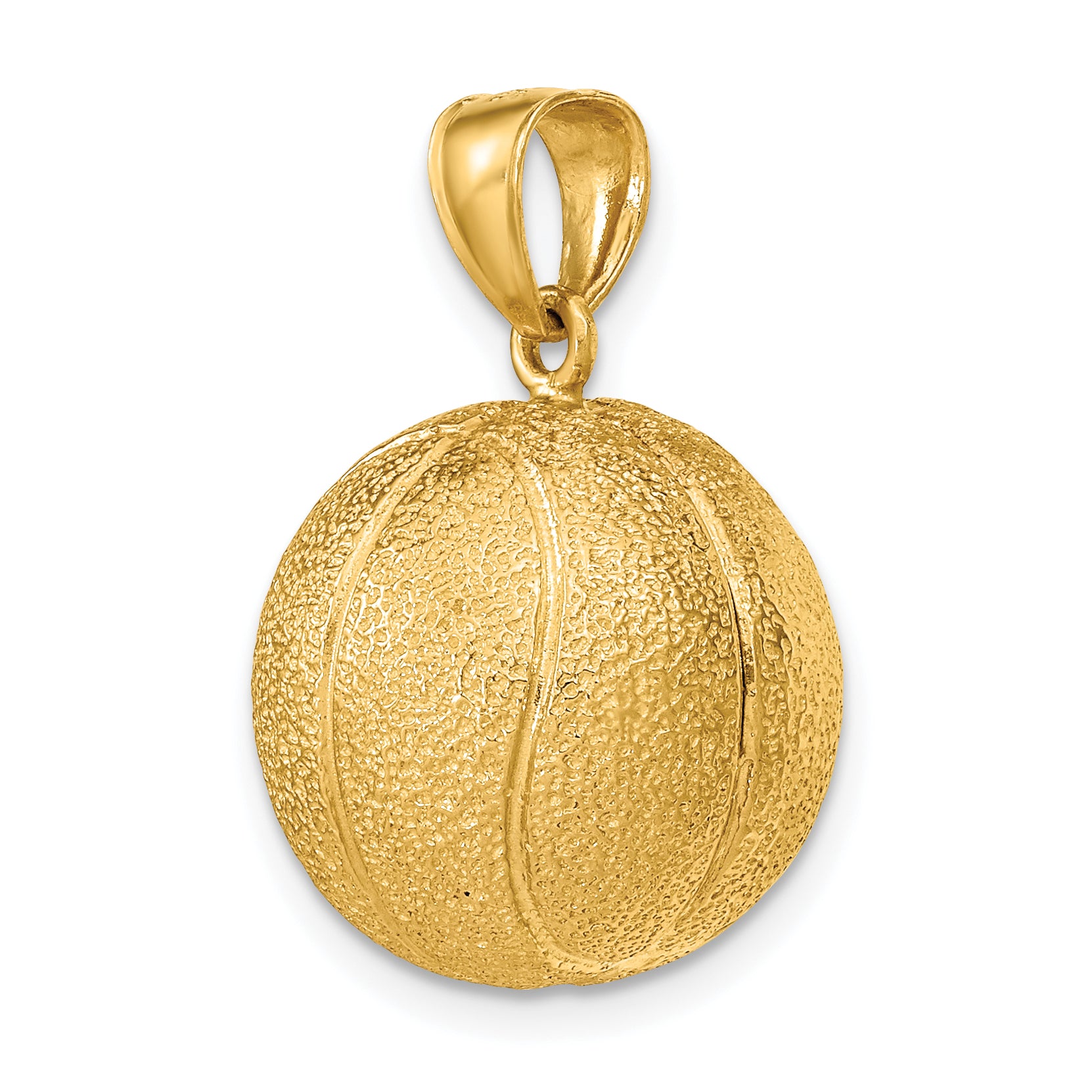 14K 3-D Textured Basketball Charm