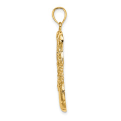 14K Swoosh Basketball and Net Charm