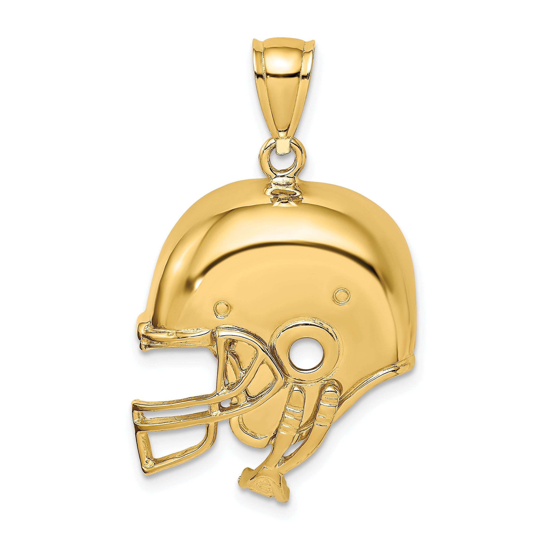 14K 2-D Polished Football Helmet Charm Main image
