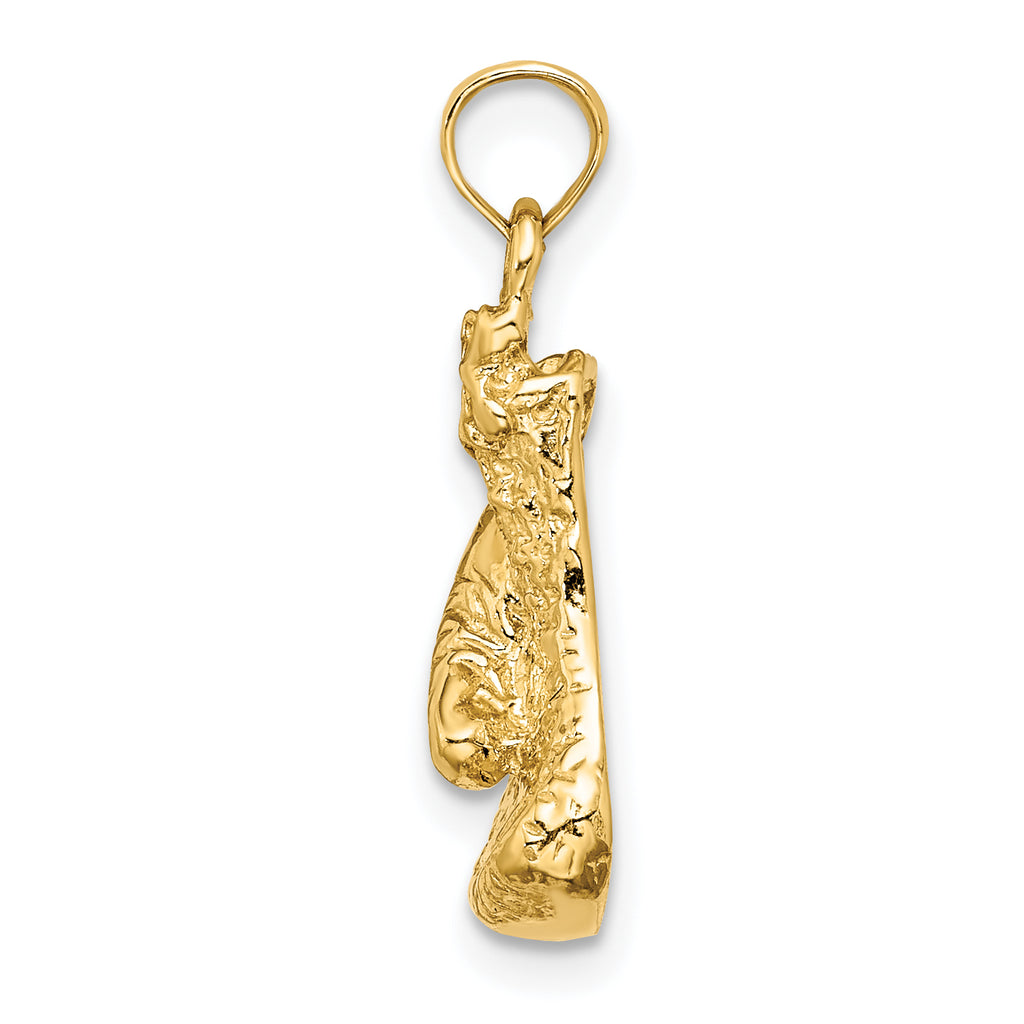 14K Polished  Single Boxing Glove Pendant