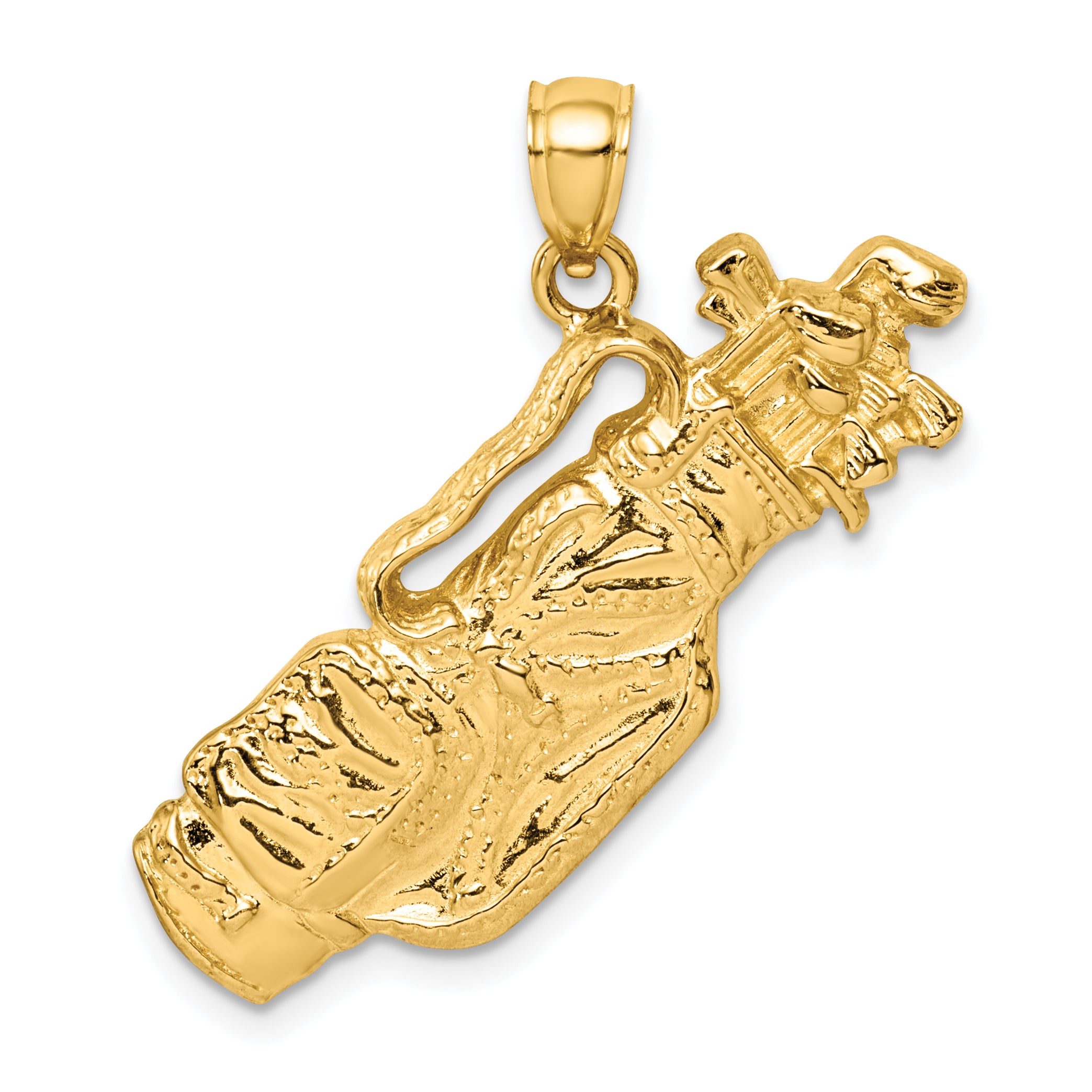14K 2-D Golf Bag and Clubs Charm Main image