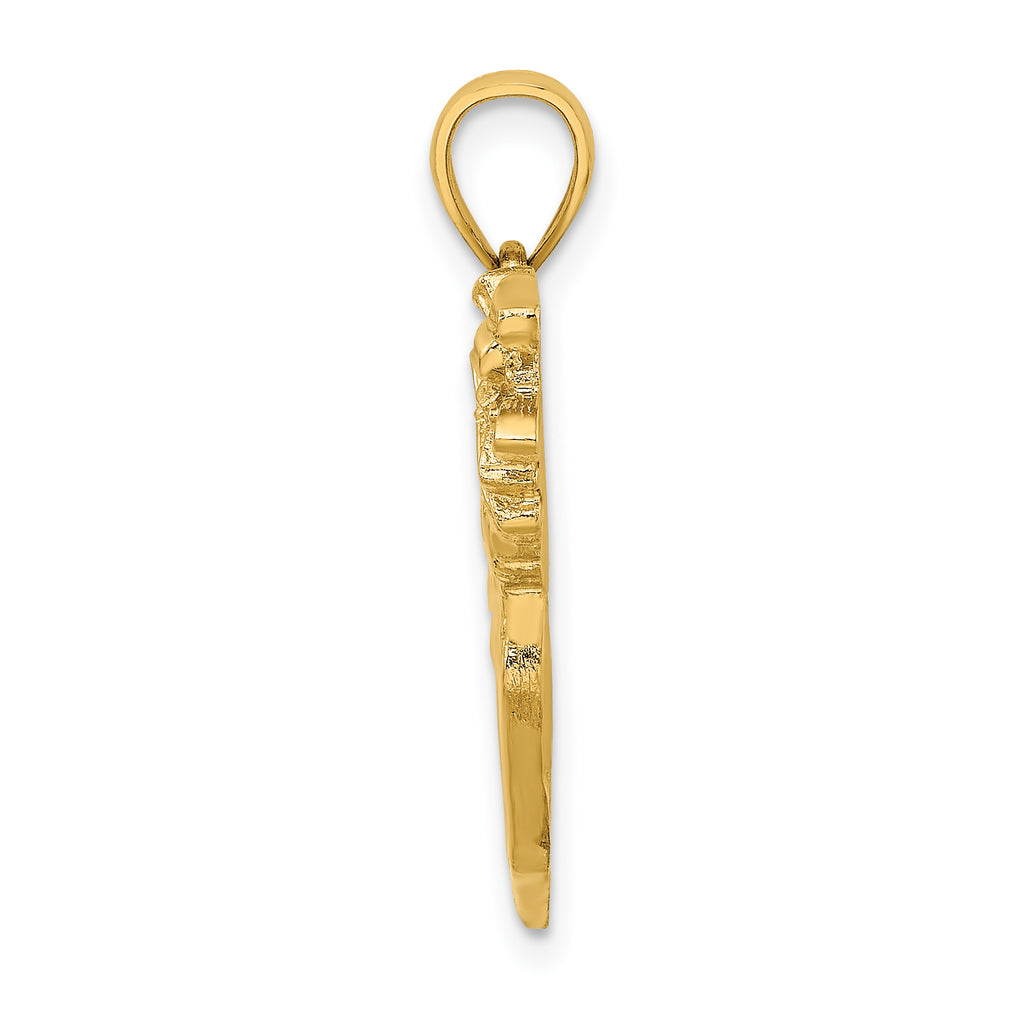 14K 2-D Golf Bag and Clubs Charm