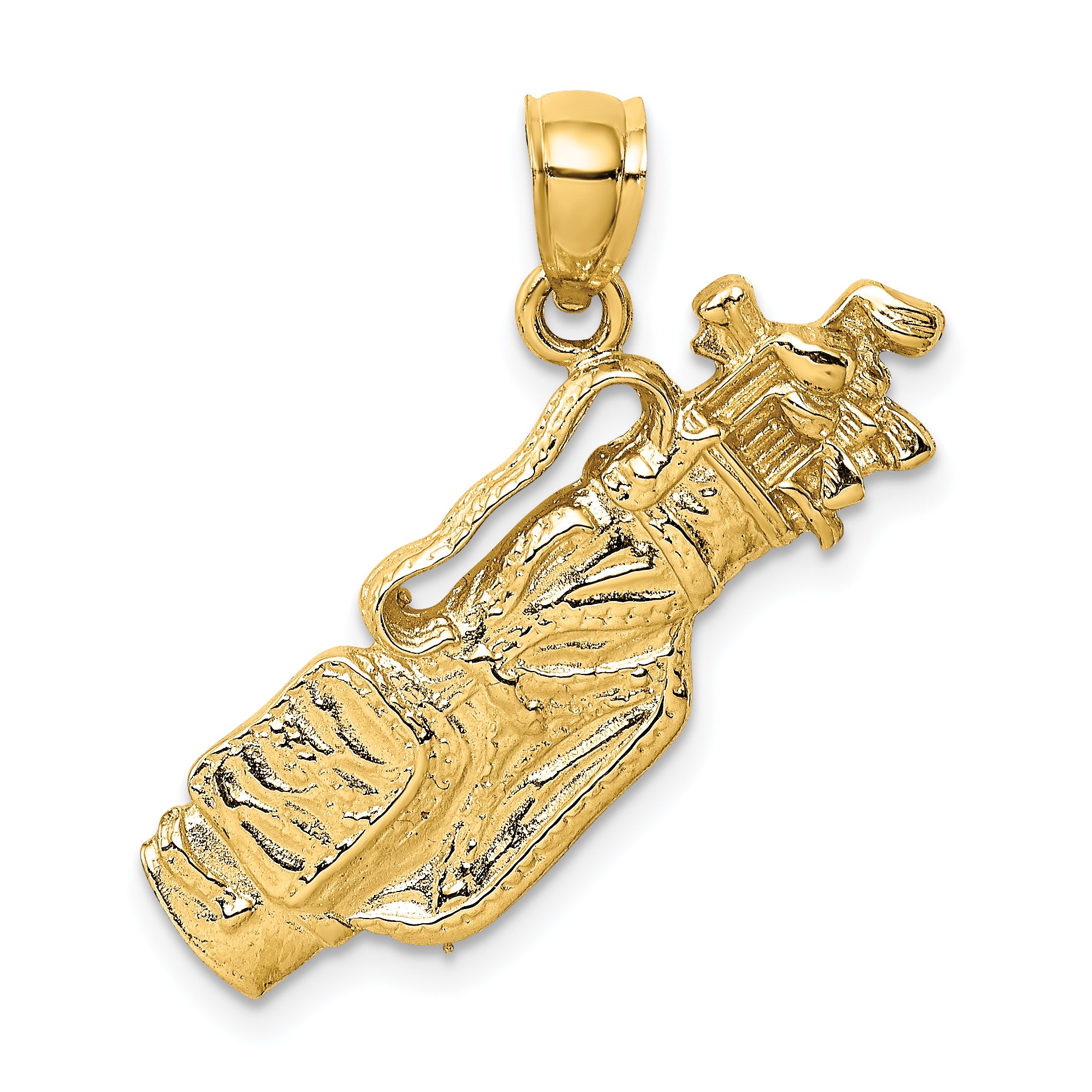 14K 2-D Golf Bag and Clubs Charm Main image