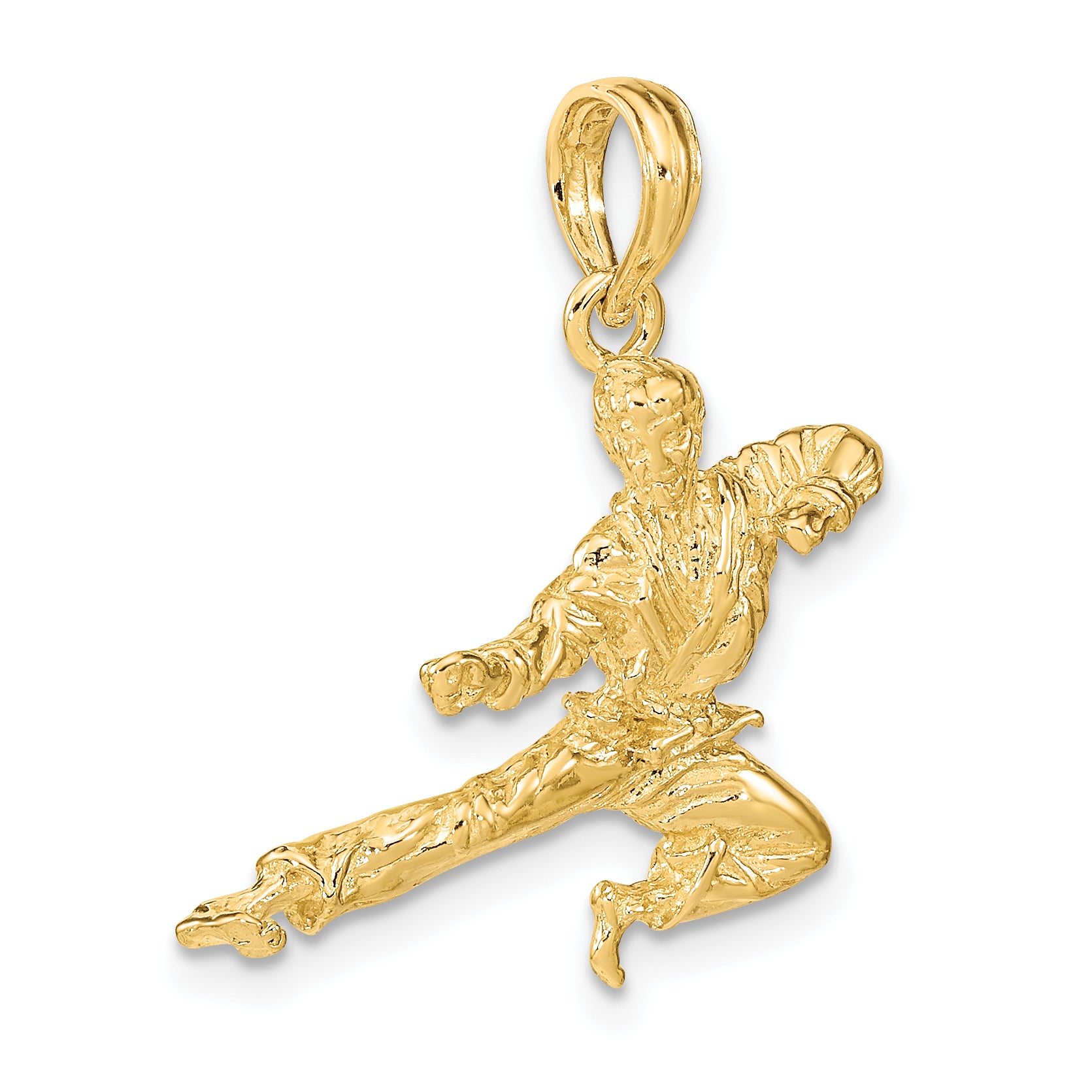 14K 3-D Karate Man Pendant