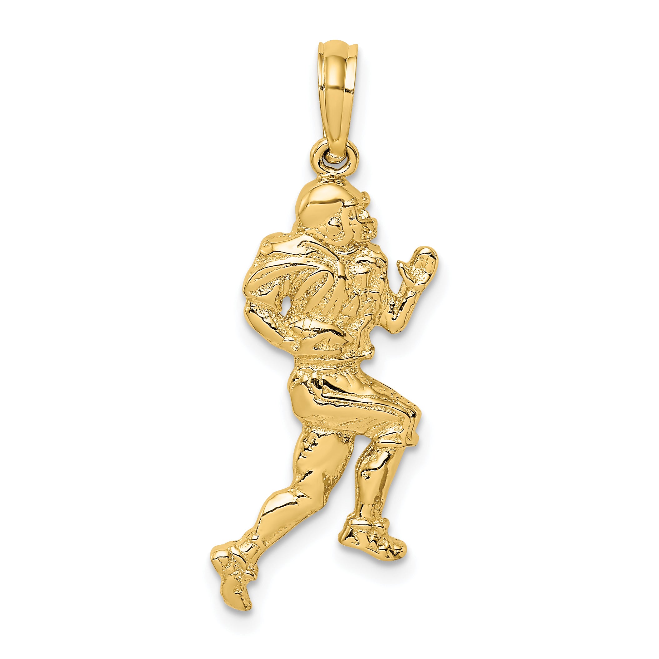 14K Polished Running Football Player Charm Main image