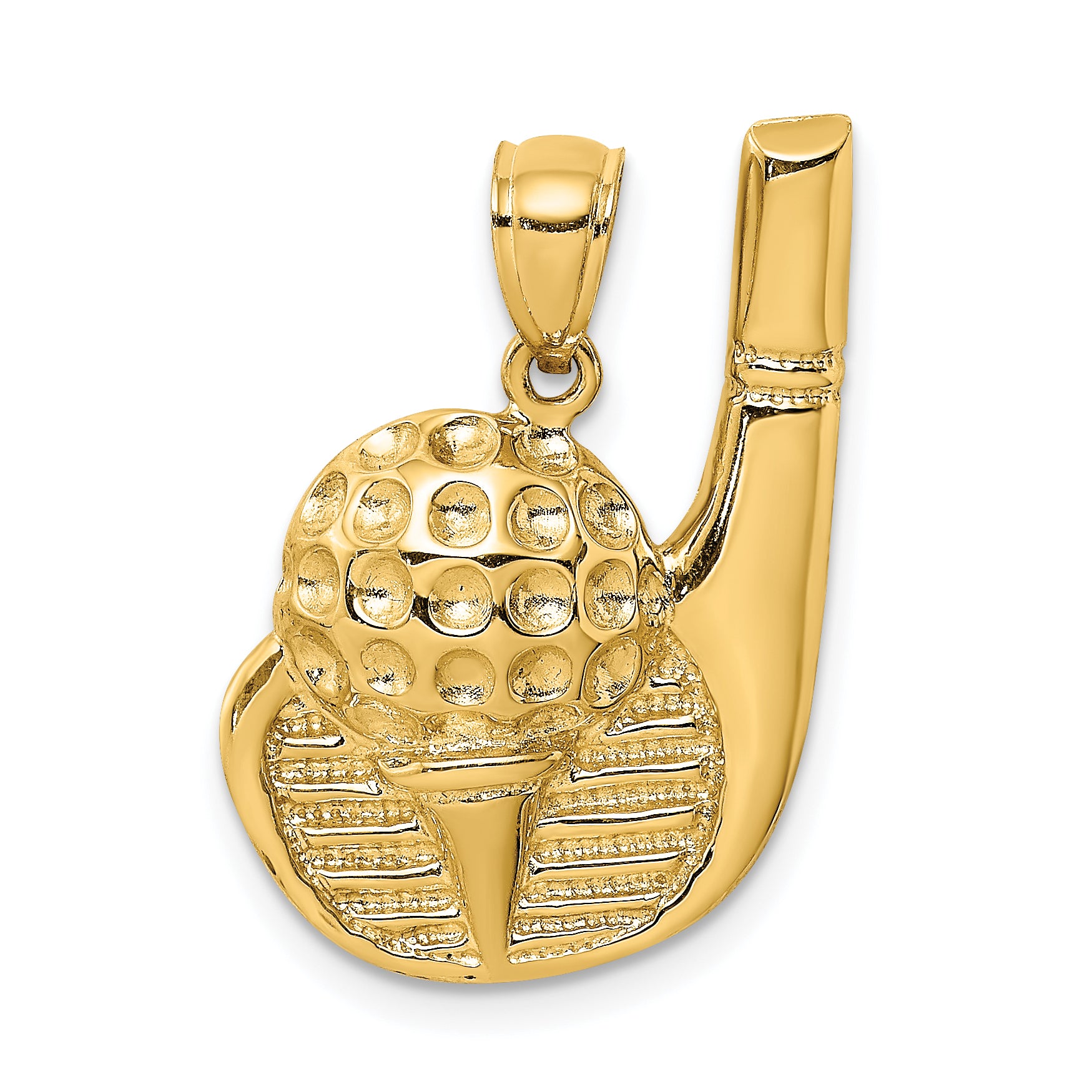 14K 2-D Golf Club and Ball On Tee Charm Main image