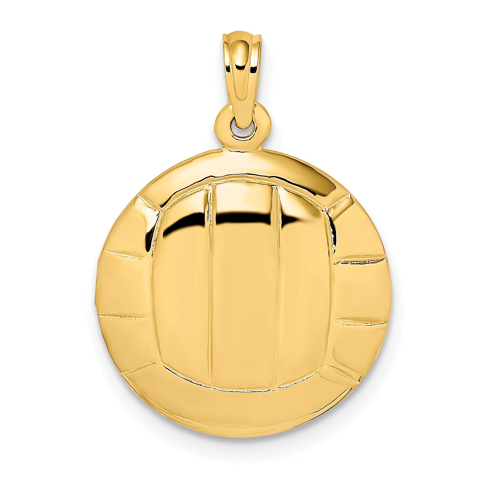 14K 2-D Polished Volleyball Charm Main image