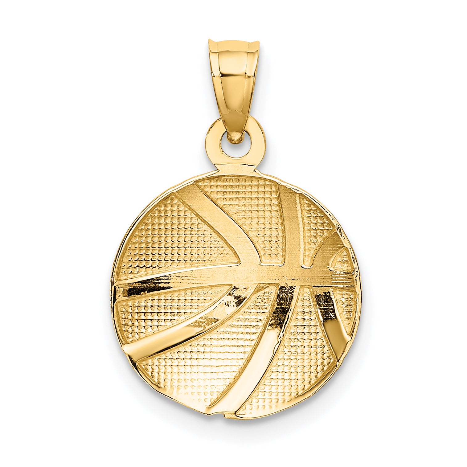 14K 2-D Textured Basketball Charm